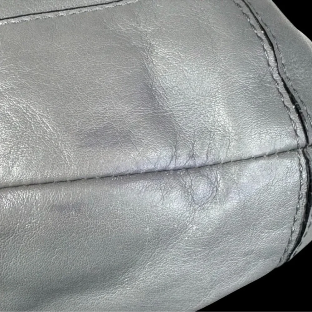 Coach Kristin Spectator Smooth Leather Snake Embossed Hobo Shoulder Bag